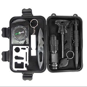Emergency Survival Kit Tools Tactical Camping Outdoor Military EDC 10 in 1 Gear